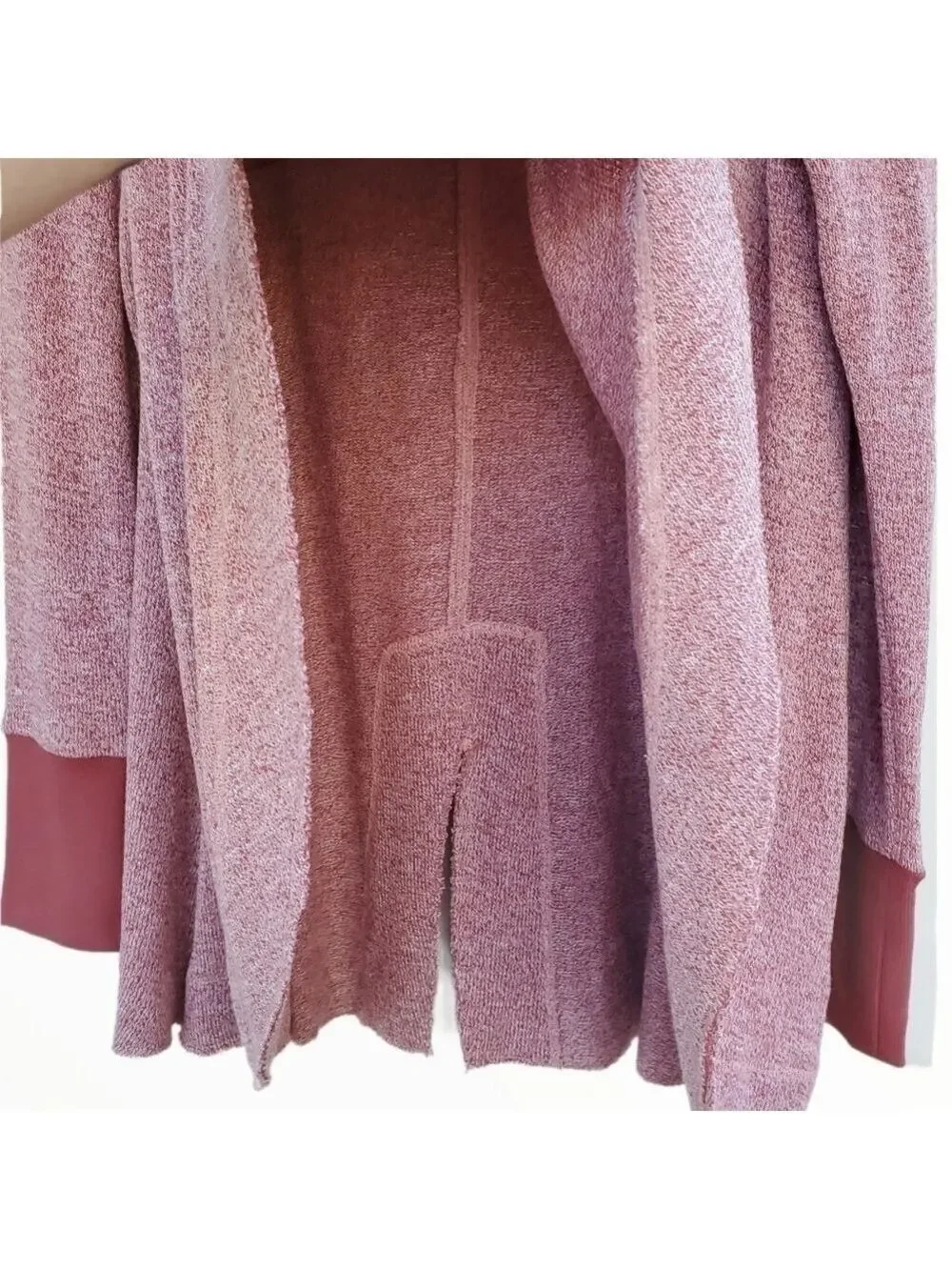 Wild Blue XL Sadie Robertson burgundy heathered knit long sleeve hooded tunic